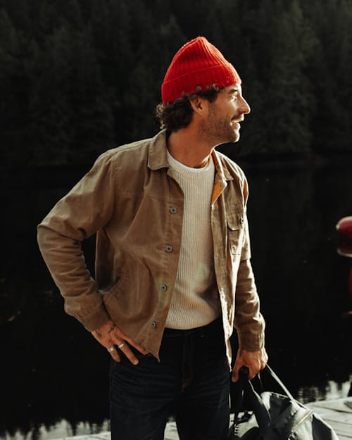 lifestyle image of Bolinas Recycled Cotton Crewneck Sweater