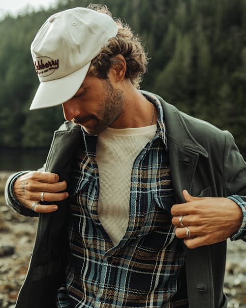 lifestyle image of Huckberry Go Somewhere Hat