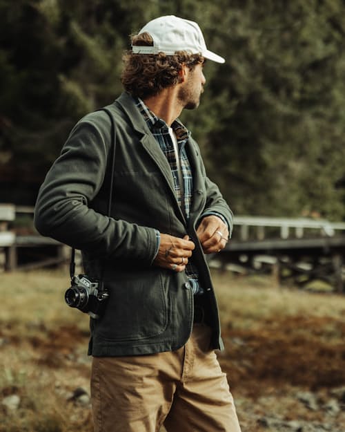 lifestyle image of Huckberry Go Somewhere Hat