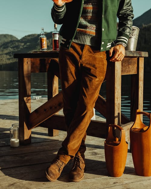 lifestyle image of Corduroy Pant - HB Straight