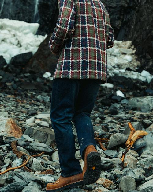 lifestyle image of Stretch Selvedge Denim - HB Athletic Straight