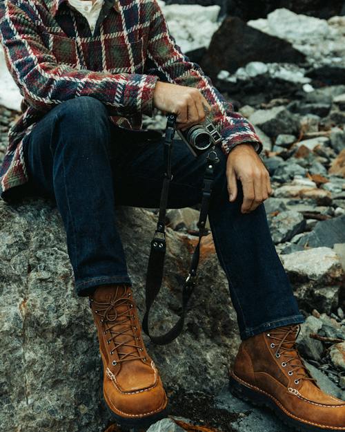 lifestyle image of Stretch Selvedge Denim - HB Athletic Straight