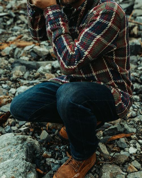 lifestyle image of Stretch Selvedge Denim - HB Athletic Straight