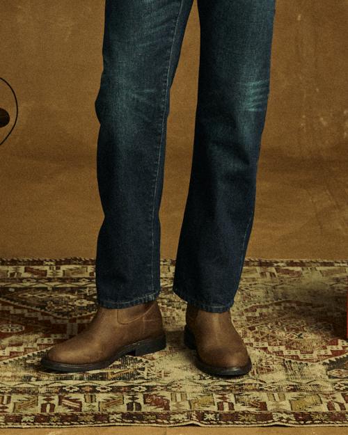 lifestyle image of Pull-up Leather Zip Boots