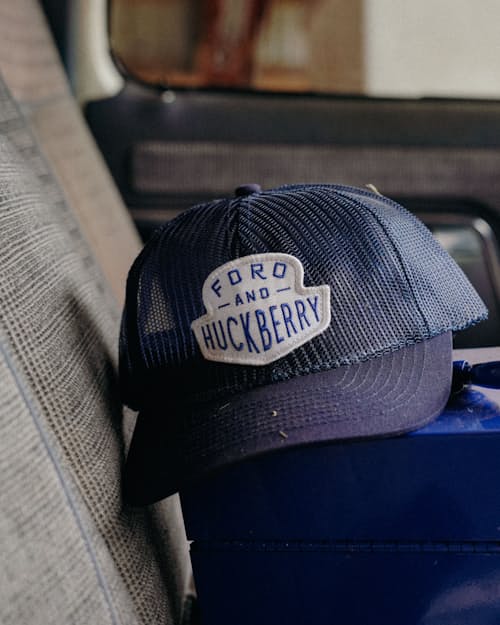 lifestyle image of Ford x Huckberry Full Mesh Snapback