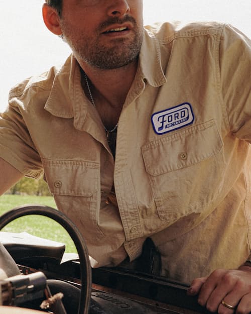lifestyle image of Ford Short Sleeve Shop Shirt