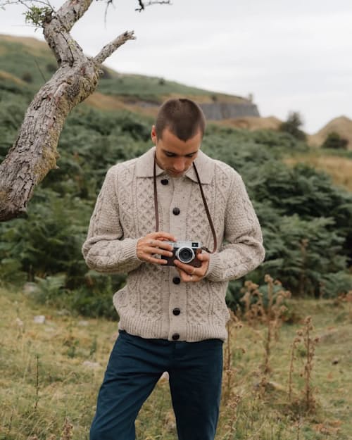 lifestyle image of Hudson Aran Cardigan