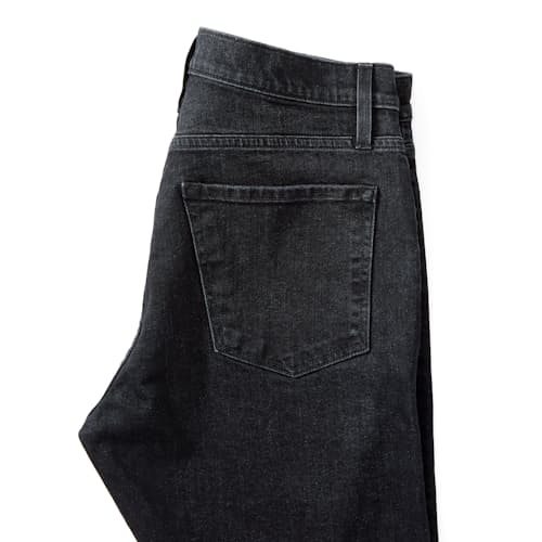 laydown image of Stonewashed Black Jeans - Slim