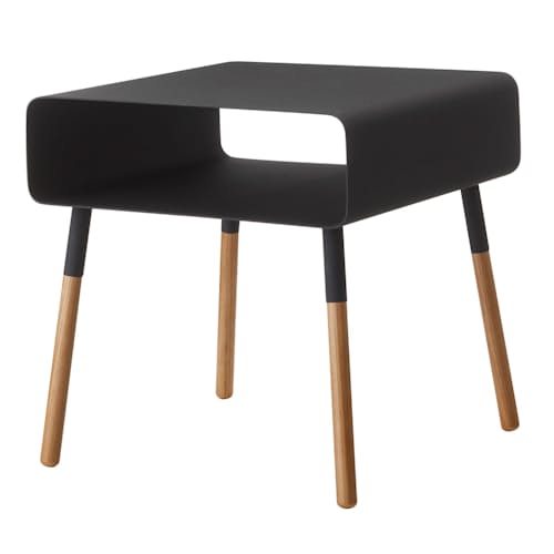 laydown image of Plain Side Table with Storage Shelf
