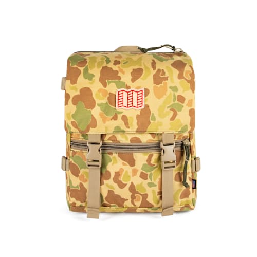 laydown image of Topo Designs x Nanga x Natal - 1000D Camo Rover Shoulder Bag