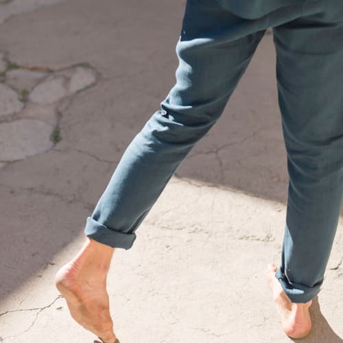 lifestyle image of Cham Linen Pants