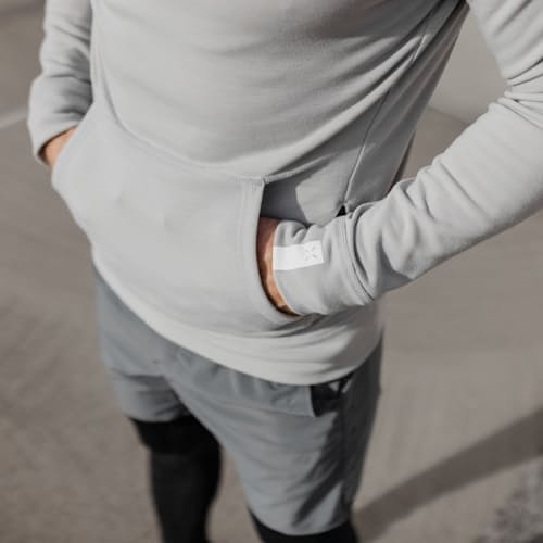 lifestyle image of Midweight Technical Popover Hoodie