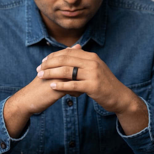 laydown image of Bevel Classic Silicone Ring