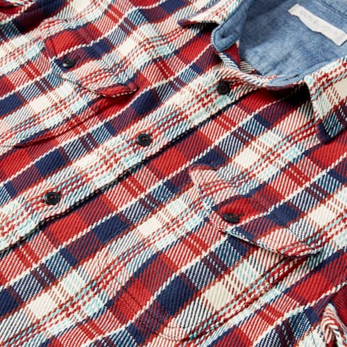 laydown image of Flannel Blanket Shirt - Exclusive