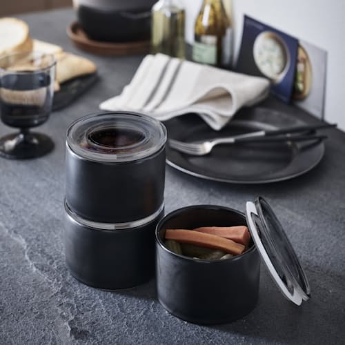 laydown image of Ceramic Food Canister - Small