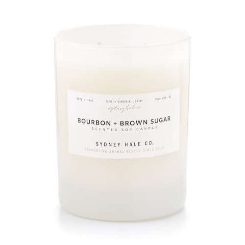laydown image of Bourbon + Brown Sugar Candle