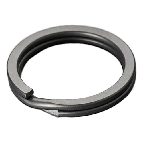 laydown image of Titanium Key Ring- 3 pack