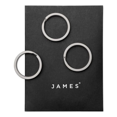 laydown image of Titanium Key Ring- 3 pack