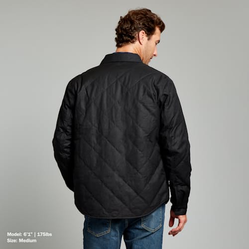 lifestyle image of Quilted Waxed Shirt Jacket