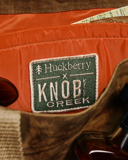 lifestyle image of Knob Creek Edition Waxed Canvas Tote