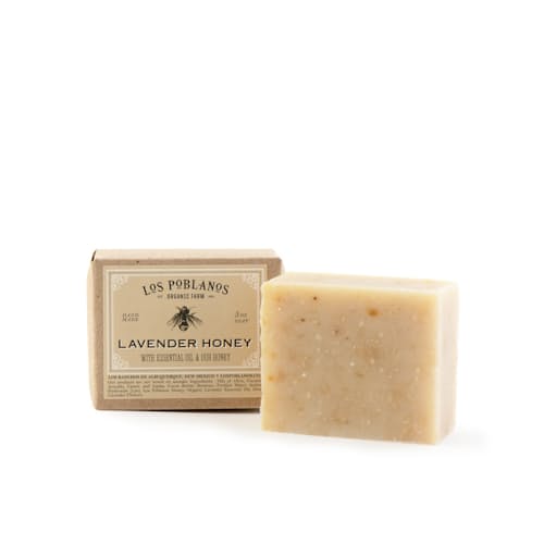laydown image of Lavender Honey Soap