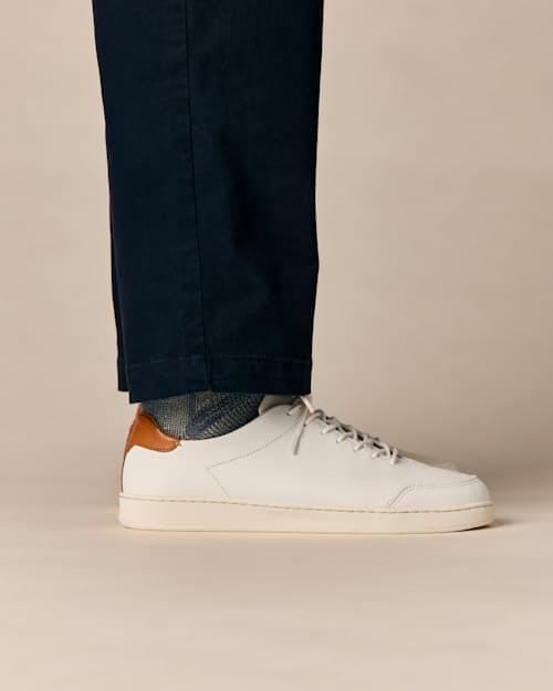 laydown image of Pebbled Leather Terra Low Sneaker
