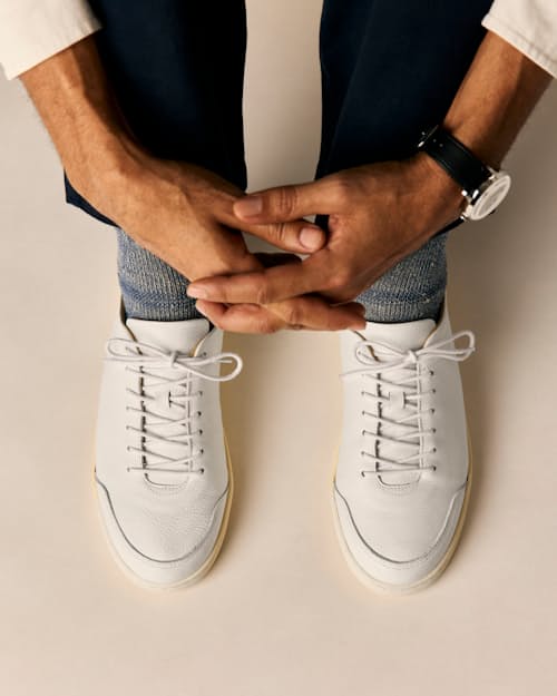 lifestyle image of Pebbled Leather Terra Low Sneaker