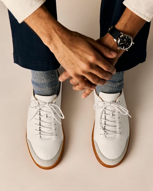 lifestyle image of Pebbled Leather Terra Low Sneaker
