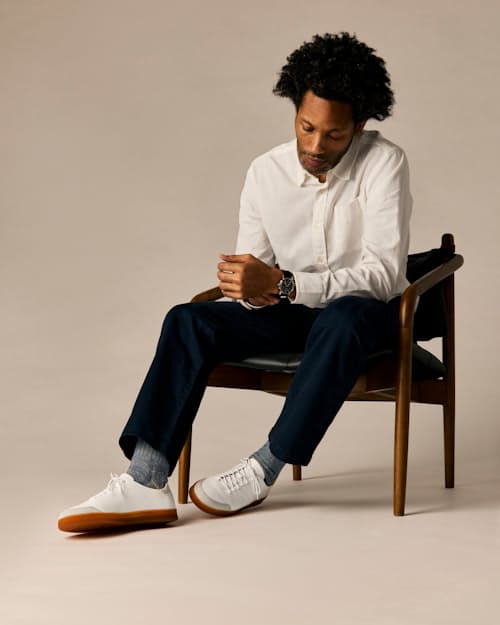 lifestyle image of Pebbled Leather Terra Low Sneaker