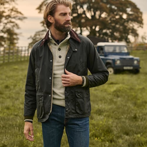 lifestyle image of Classic Beaufort Wax Jacket