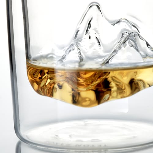 lifestyle image of Grand Tetons - Set of 4 Whiskey Glasses
