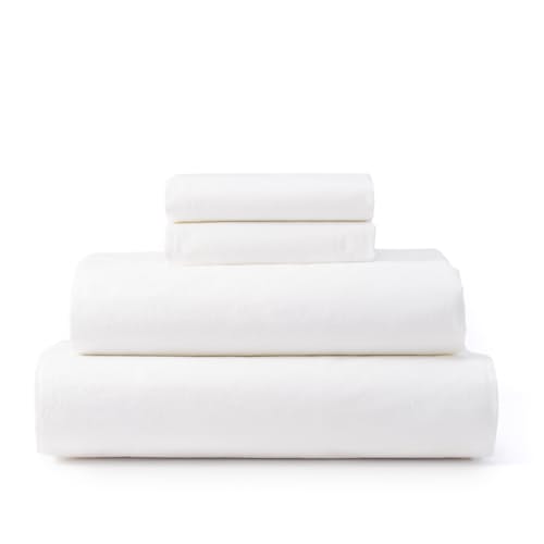 laydown image of Pure Washed Cotton Sheet Set - King