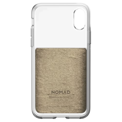laydown image of Clear Case - Rustic Brown Leather