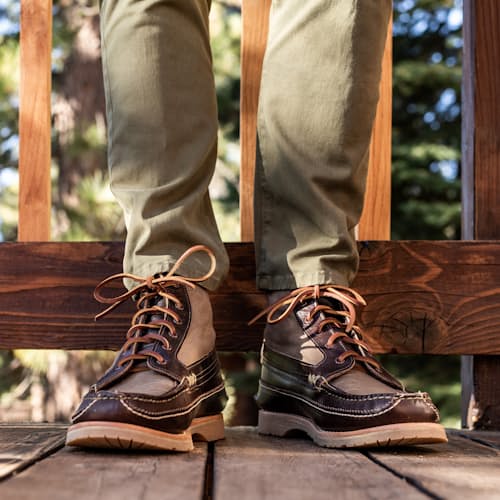 laydown image of Maine Guide 6 Eye DB Boots