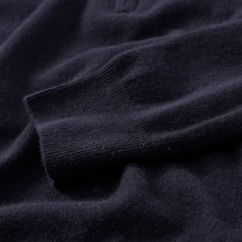 laydown image of Classic Cashmere Quarter Zip Sweater