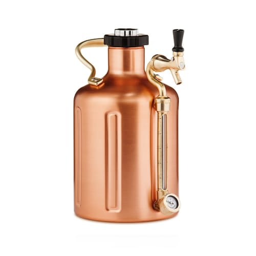 laydown image of uKeg 128 oz. - Copper Growler (w/CO2)