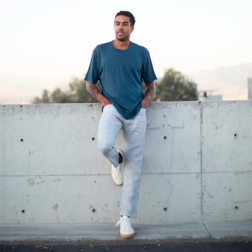 lifestyle image of Cham Linen Pants
