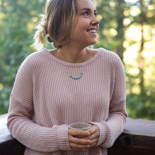 laydown image of Morse Code "Love" Necklace