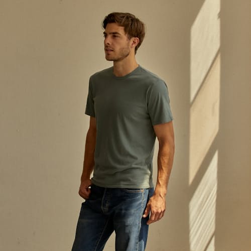 lifestyle image of Supima Crew T-Shirt
