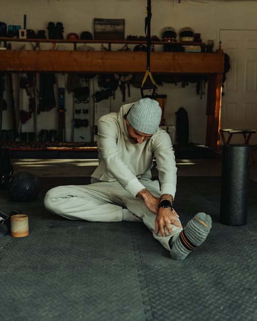 lifestyle image of PatinaTech Hoodie