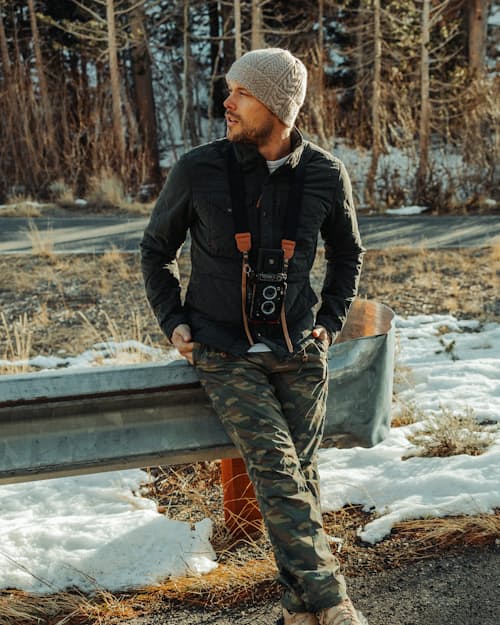 lifestyle image of Wool Cable Knit Beanie
