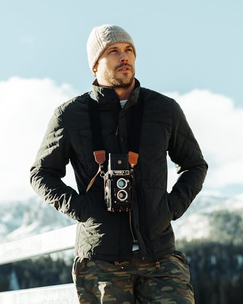 lifestyle image of Quilted Insulated Tanker Jacket