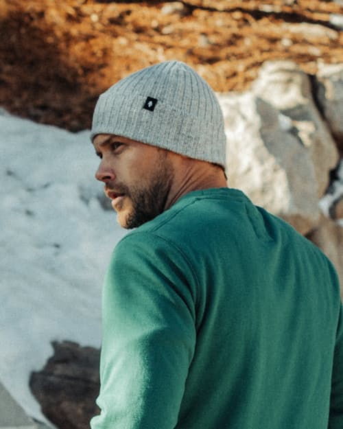 lifestyle image of Japanese Rib Knit Beanie