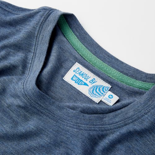 laydown image of Seawool Eat Wild Oysters T-Shirt