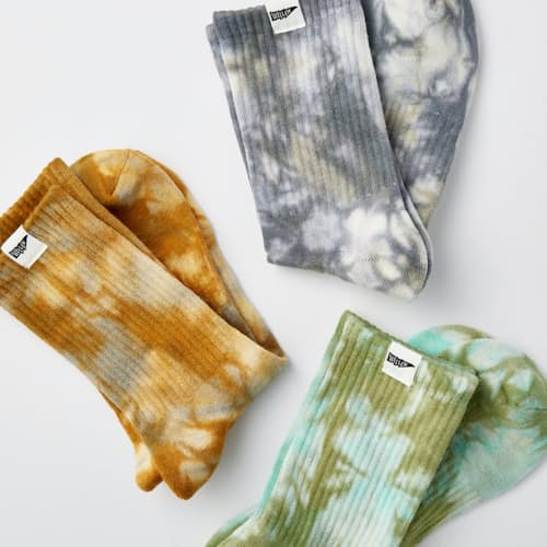 laydown image of Organic Tie Dye Socks
