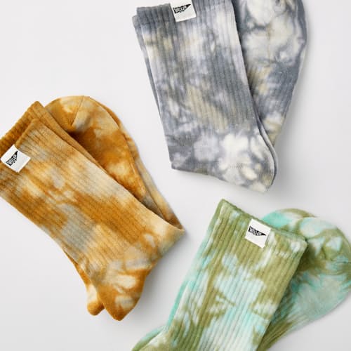 laydown image of Organic Tie Dye Socks