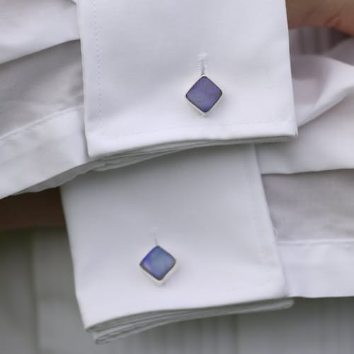 laydown image of Opal Cuff Links