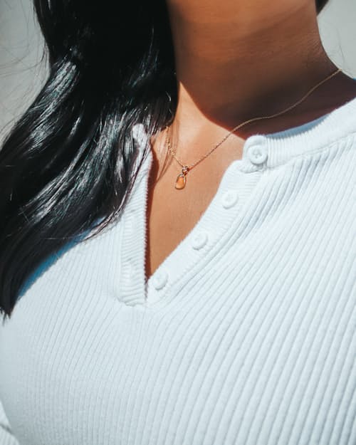 laydown image of Women's Diamond Slice Necklace