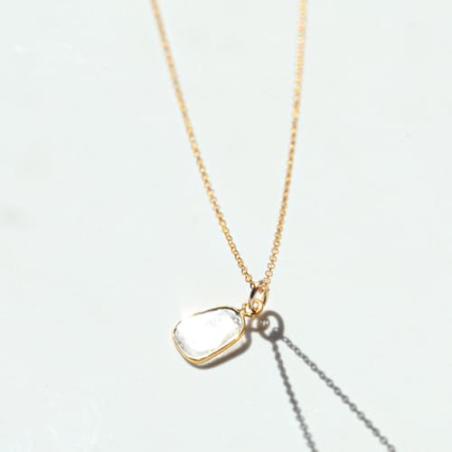 laydown image of Women's Diamond Slice Necklace