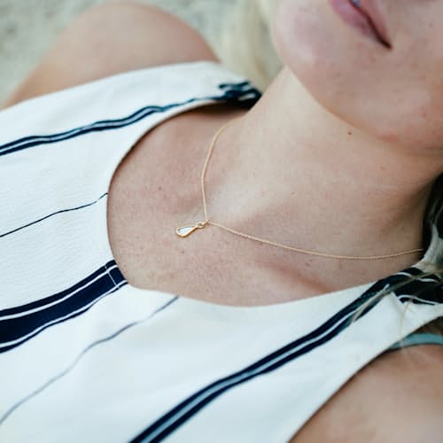 lifestyle image of Women's Diamond Slice Necklace